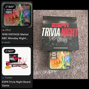 Vintage 1998 ABC Monday Night Football Card Game + Free ESPN Trivia Night